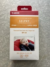 Canon Selphy RP-54 Ink Postcard 4 x 6 Paper Set CP1000 CP910 CP820 8567B001