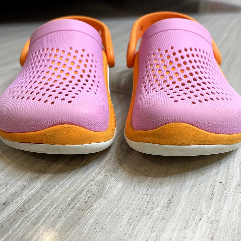 Crocs Toddlers LiteRide 360 Clog Water Shoes Dual Tone Taffy Pink Orange C10 - Image 4 of 4