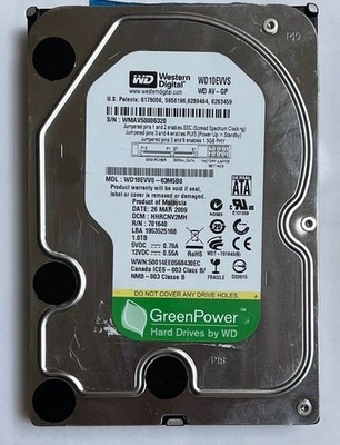 WD Western Digital WD10EVVS 1TB Sata HD Hard Drive Green 3.5'' only 1mo total use