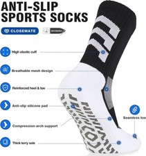 Calze Antiscivolo Calcio 4 Paia - Traspiranti Con Puntini In Gomma - Foto 11