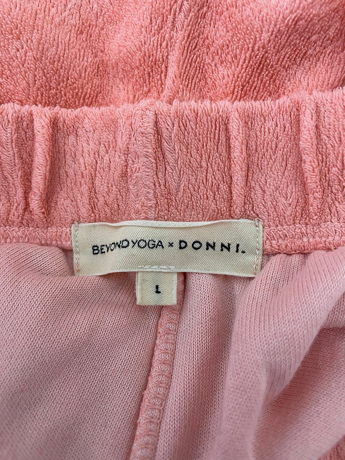 beyond-yoga x donni terry henley electric peach sweatpants
