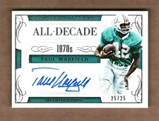 2016 NATIONAL TREASURES ALL-DECADE 1970S PAUL WARFIELD MIAMI DOLPHINS AUT0 25/25