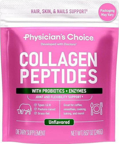 Physician's CHOICE Collagen Peptides - Hydrolyzed Protein Powder for Hair, Skin