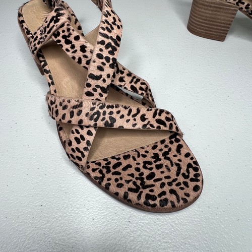 Madewell Alyssa asymmetrische Damen-Sandalen 10 beige schwarz Kalbshaar Leopard - Bild 7 von 17