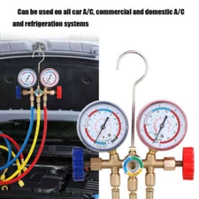 Professional A/C AC HVAC Tool Diagnostic Manifold Gauge Set Charging 5FT Hose US
