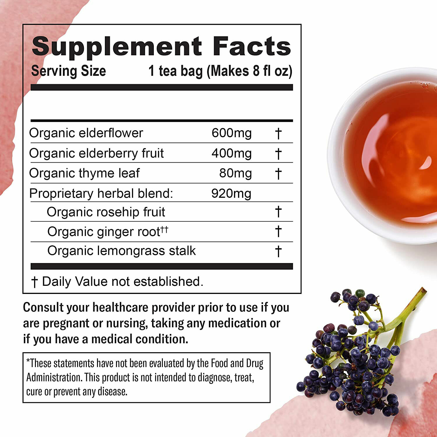 Numi Organic Immune Support Herbal Tea - 16 tea bags