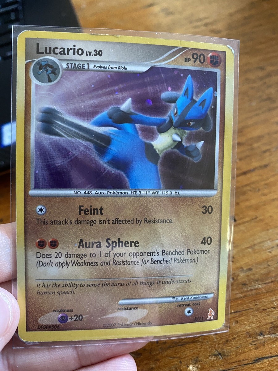 Pokemon Lucario LV.30 3/11 Holo Promo Card - DP Trainer Kit