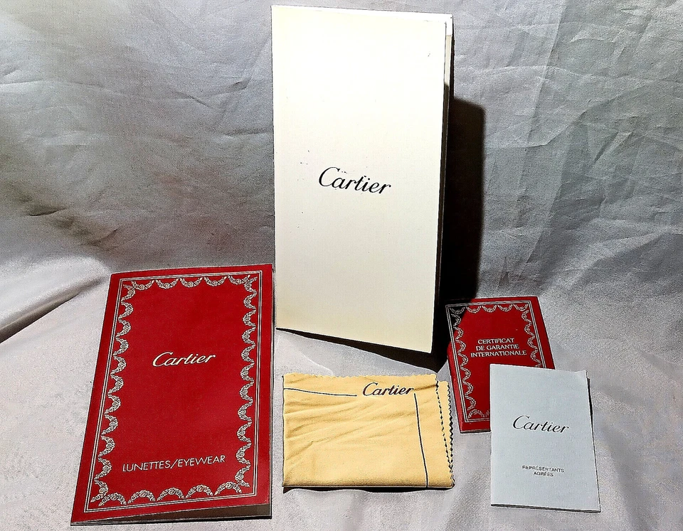 Cartier Glasses/Sunglasses Case W/Cloth & Brocher New CO712  #B - Image 3 of 4