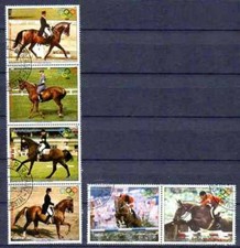 Chevaux Paraguay 1988 (16) Yvert n° 2343 à 2346 oblitérés used