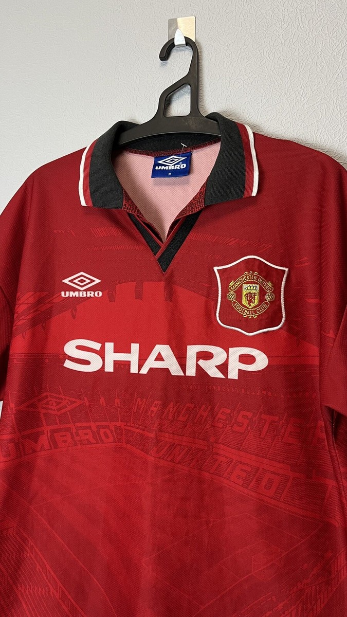 Vintage Umbro Manchester United 1994/96 Soccer Jersey Red M