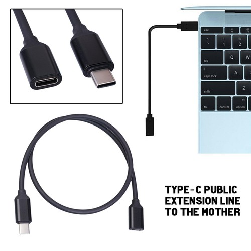 Type-C Male to Female Charging Cable USB Extension Cable Extender Cord Wire 2024 - Picture 2 of 15