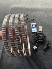 15.5" Quad Row RGB CHASING Wheel Rim Lights Multi-Color Bluetooth+Remote Control