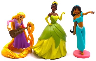 RAPUNZEL Tiana JASMINE Figure Set DISNEY PRINCESS Aladdin Movie