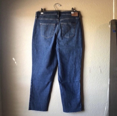 New Calvin Klein Jeans High Rise Straight Denim Blue Jeans Women’s Size 10/30 - Picture 7 of 11