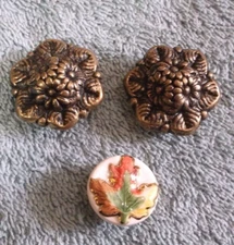 3 Vintage Button Covers
