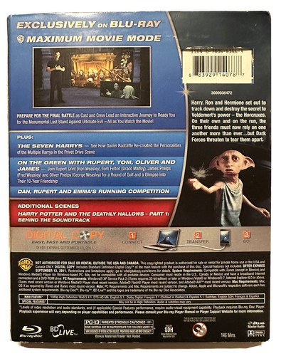 Harry Potter and the Deathly Hollows Part 1 (Blu-Ray + DVD W/Slipcover) - Picture 8 of 8