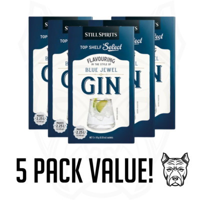Still Spirits Top Shelf Select BLUE JEWELL GIN Essence - 5x Pack! FREE SHIPPING!