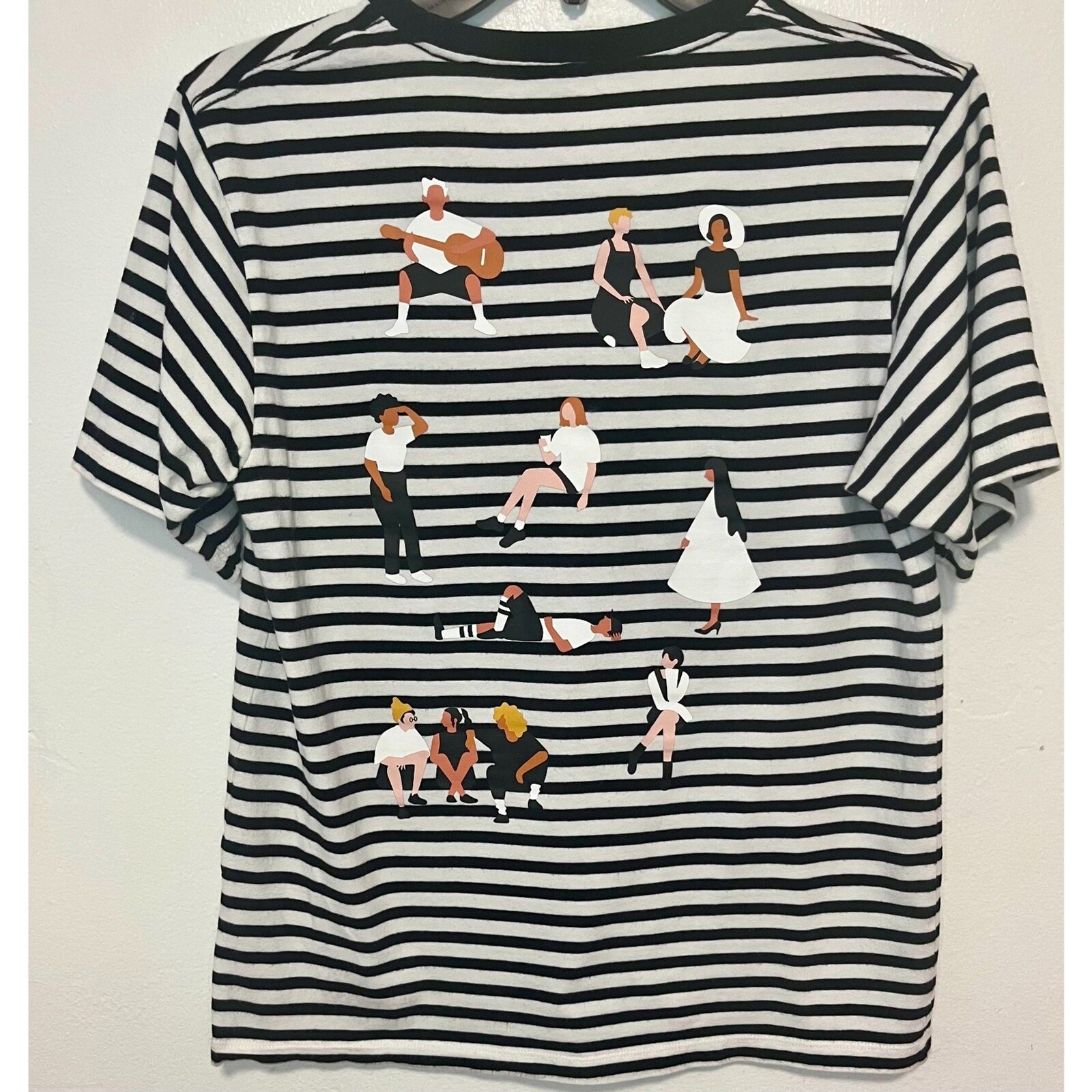 Global T Shirt Design Program MOMA Striped Black … - image 5