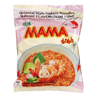 Mama Shrimp Tom Yum Instant Noodles 2.12 oz , Pack of 5