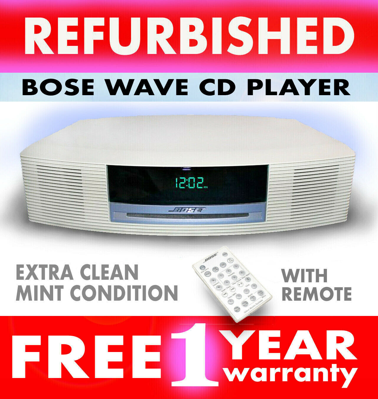 Bose Wave Radio/cd Player White in Color