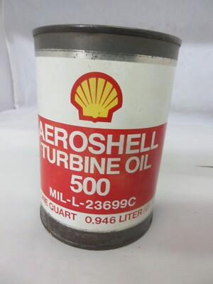 VINTAGE ADVERTISING AEROSHELL SHELL  ONE 1 QUART   CAN FULL    374-C