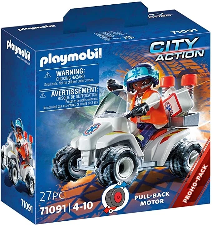 NEW Playmobil 71091 City Action Rescue Quad with pull Back Motor