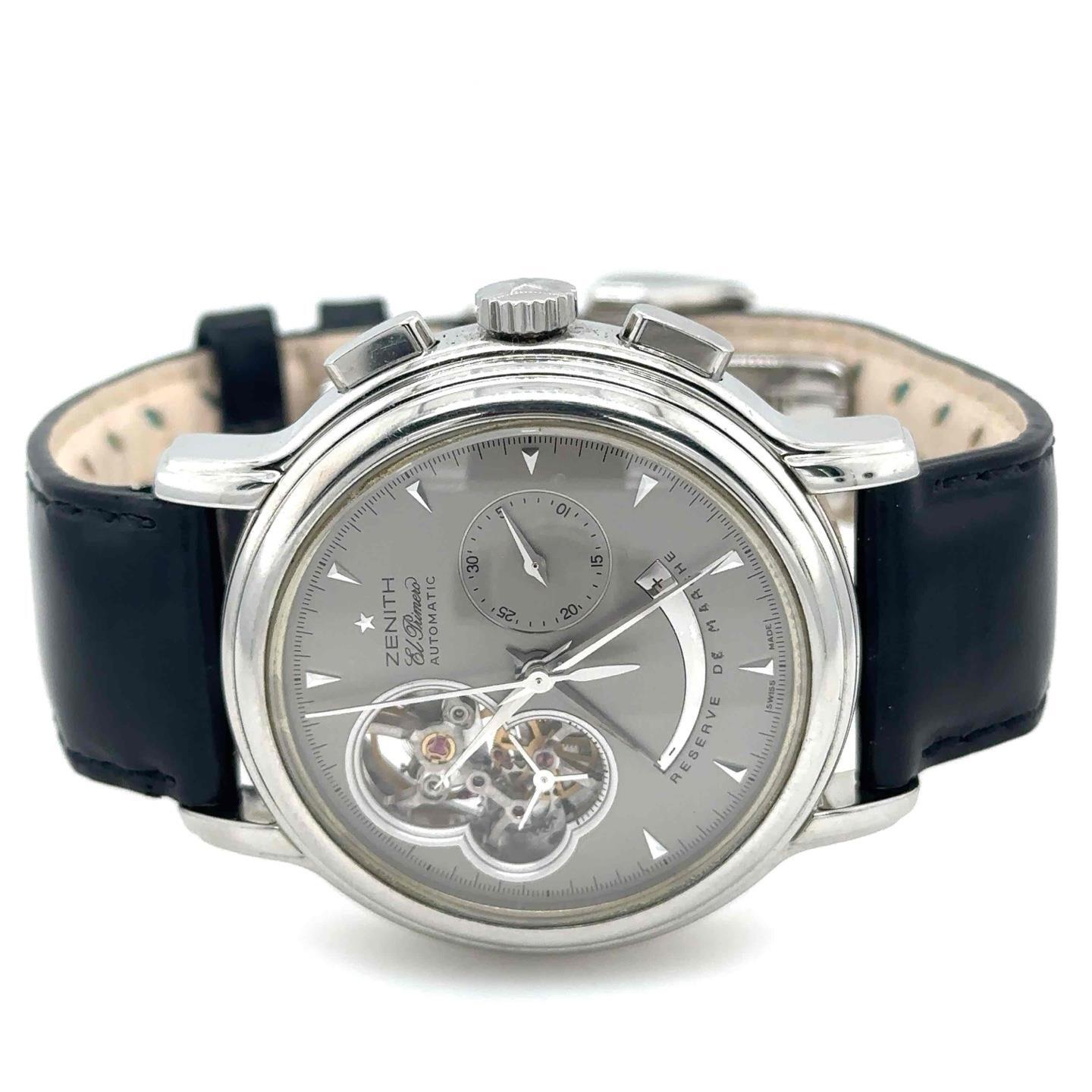 Zenith Chronometer T Open Automatic 40mm Steel Sk… - image 5