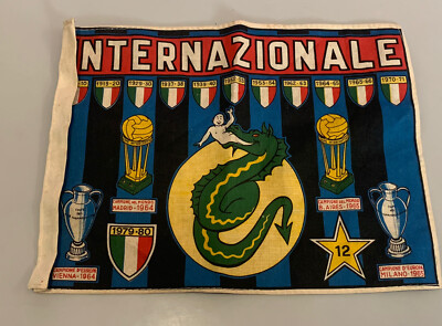 Inter Milan Drapeau Vintage Football Banderin Gagliardetto Penant 285327509384