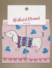 Women  s Pink Split Dachshund / Sausage Dog Socks