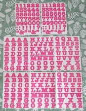 Creative Memories ABC/123 Bold Style Alphabet and Number Stickers - Raspberry