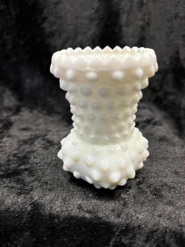 FENTON White Milk Glass Hobnail Toothpick Holder