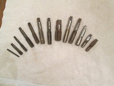 Vintage 13 Piece Assorted Taps Set Hand Tools Workshop Equipment