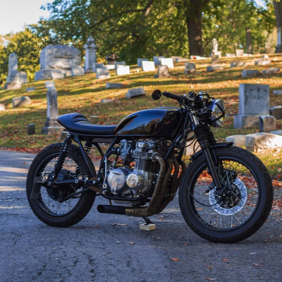 Sillín universal para joroba asiento café corredor motocicleta para Harley Yamaha Honda Suzuki Foto 4 de 4