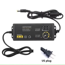 3V - 36V 1.7A 60W Adjustable DC Power Supply Adapter Control Volt LED Display US