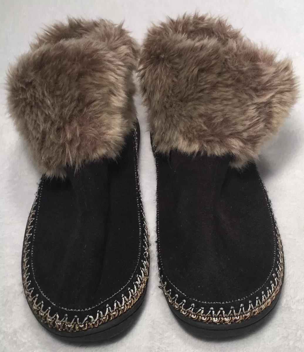 Isotoner faux fur boot cheap slippers