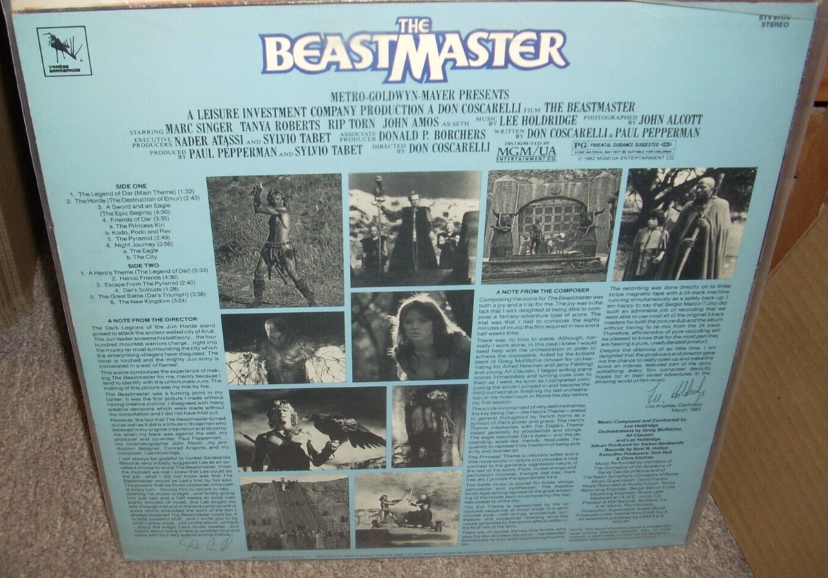 BEASTMASTER lee holdridge / marc singer / tanya roberts