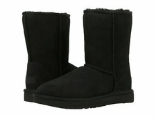 Women UGG Classic Short II Boot 1016223 Black Twinface 100 Authentic Brand New