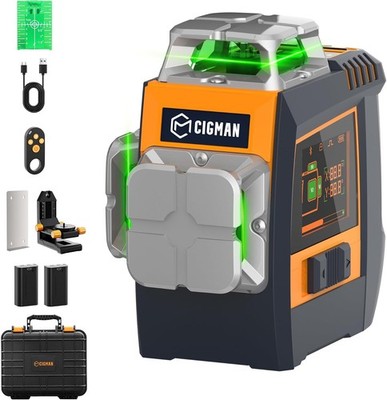 CIGMAN Gesture Control Laser Level Side Screen 3x360 Green