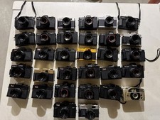 Lot of 32 Vintage 35mm Film Cameras Untested Time Concord Mikona