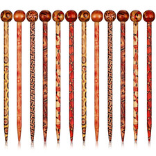12 Pieces Wooden Hair Sticks Bulk Vintage Japanese Chinese Hairpins for Women De