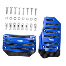 2pcs Non-slip Car Pedal Covers Sturdy Aluminum Alloy Auto Gas And Brake Blue 2pcs Non-slip Car Pedal Covers Sturdy Aluminum Alloy Auto Gas And Brake Blue