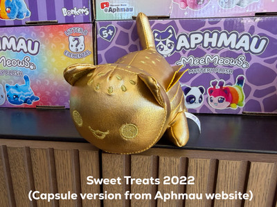 Aphmau Rare Golden Cheeseburger und Kapsel 2022 Meemeow Sweet Treats Kapseln.