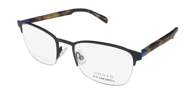 NEW MOREL NOMAD 40052N EYEGLASSES SQUARE HALF-RIM NB10 METAL & PLASTIC MENS