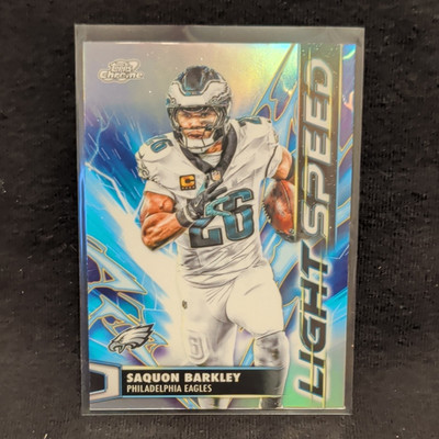 SAQUON BARKELY Topps 2025 Chrome Cosmic Light Speed SP Insert #LS-19 Eagles