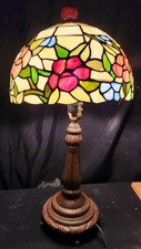 Retro Tiffany Table Lamp Flower Style Stained Glass Table Lamp