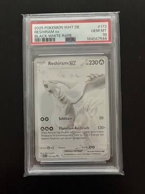 Pokémon Reshiram ex #173/086   Black & White Rare   PSA 10 Gem Mint - Deutsch