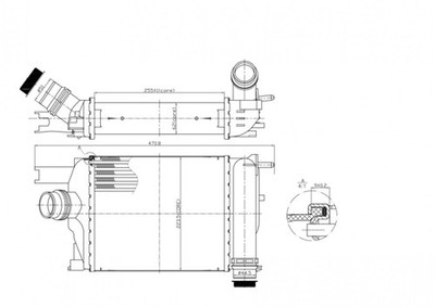 links HART 614 062 Ladeluftkühler für DACIA,RENAULT
