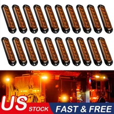 4PCS -20PCS 6 LED Clearance Side Marker Lights Truck Trailer Light Super Bright