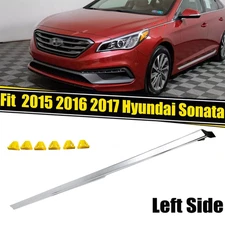 Fender Chrome Garnish Molding Trim Left Driver Side for Hyundai Sonata 2015-2017