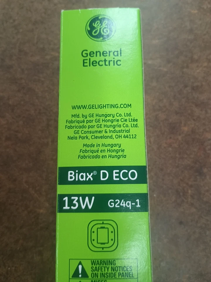  GE 97597 F13DBX/841/ECO4P 13-Watt 4-Pin Dble Biax Compact Fluorescent G24Q-1 - Image 3 of 4